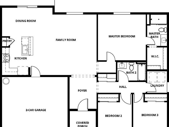 The Coronado offers an incredible open layout, three bedrooms and two baths!