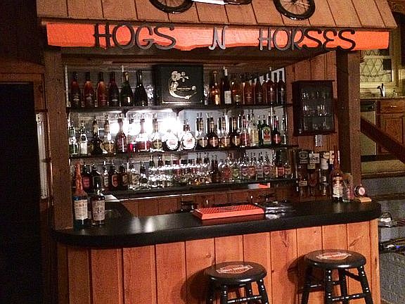 Wet bar in game room