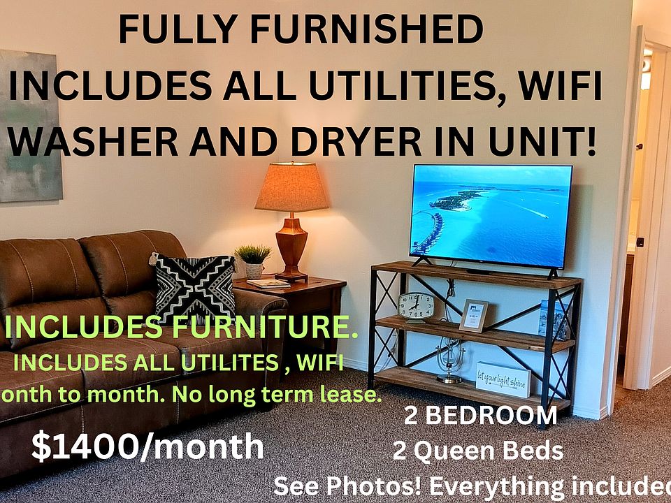 ALL FURNITURE, UTILITIES, WIFI INCLUDED. WASHER DRYER IN UNIT. Month to month lease. NO LONG TERM LEASE REQUIRED!!