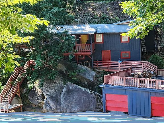Back of the house and boat dock.