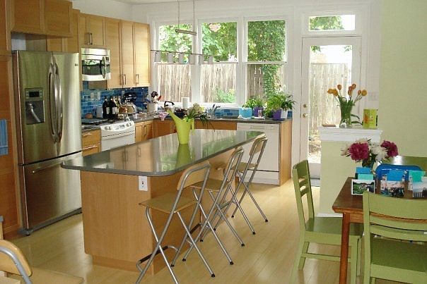 open living/dining/kitchen