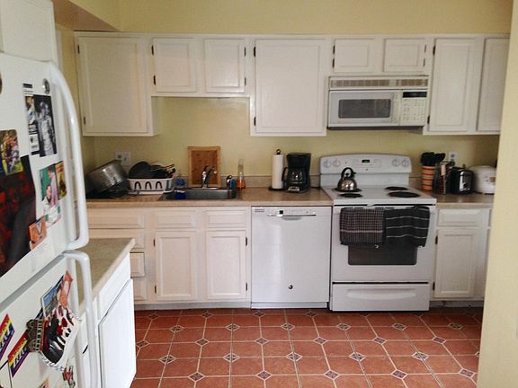 Kitchen as seen from the bay window/breakfast table area.
