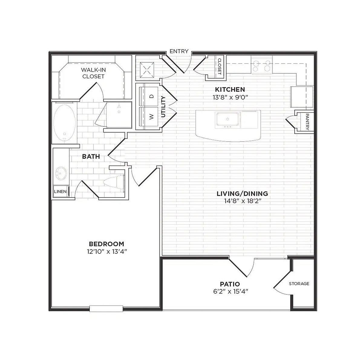 Floor plan A4 - One Bedroom