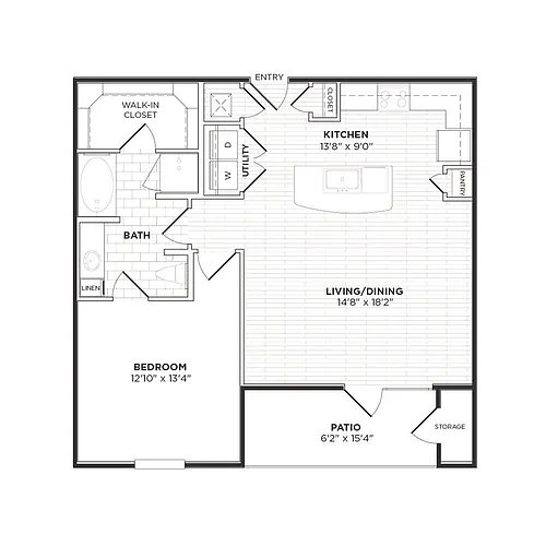 Floor plan A4 - One Bedroom