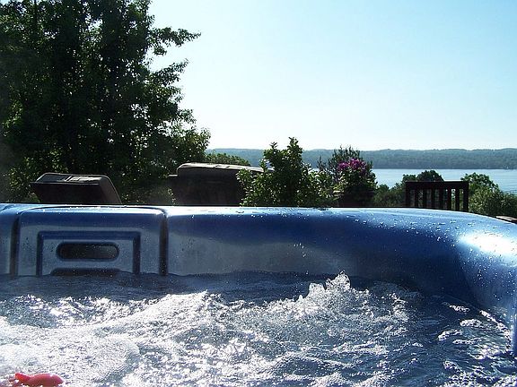 hot tub on deck