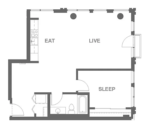Floor plan 1X1