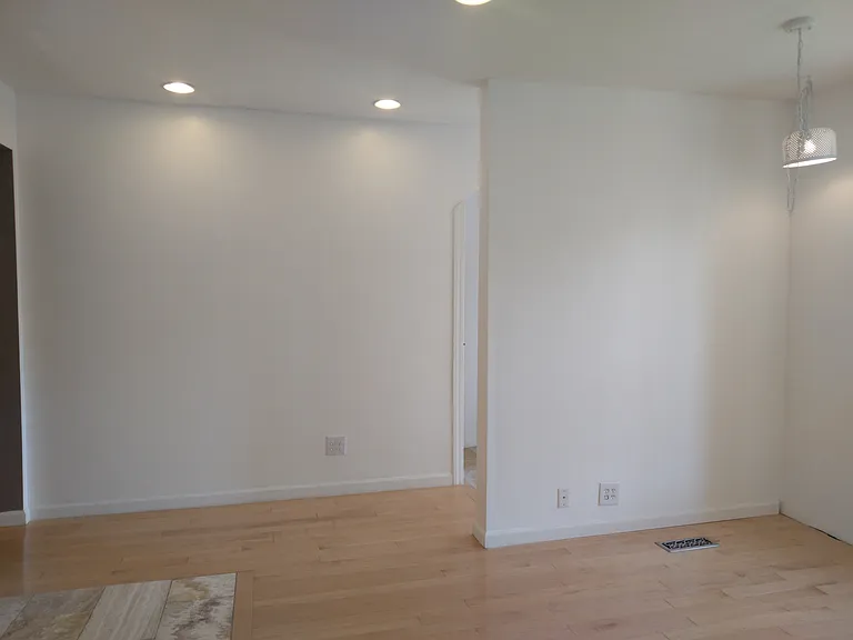View of the front hallway from the living room.