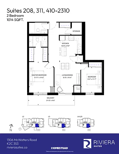 Floor plan 2 Bedroom 2 Bed 2 Bath 5