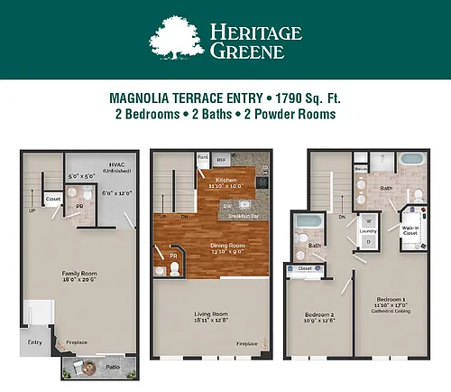 Floor plan Magnolia Terrace Entry