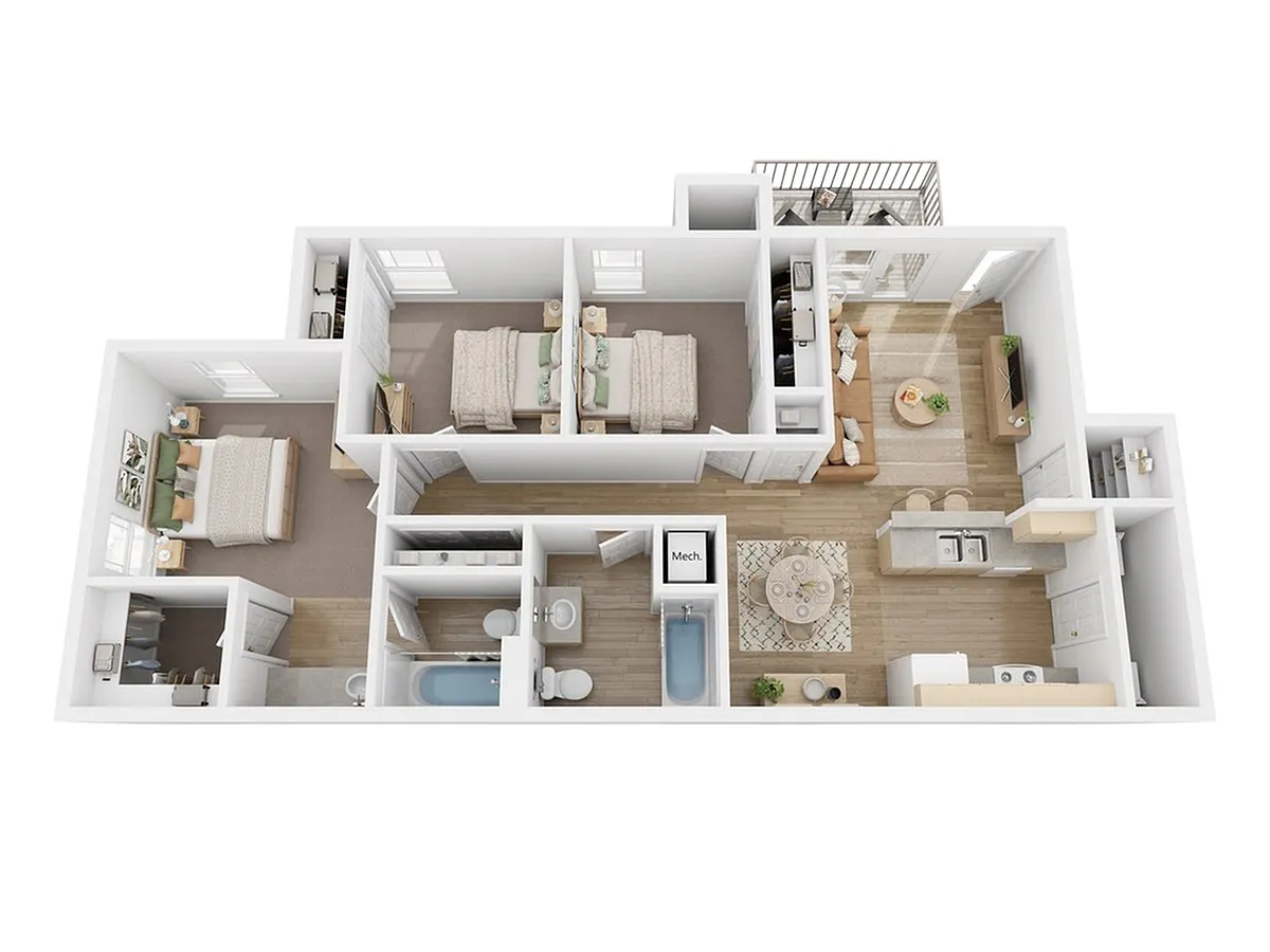 Floor plan Barclay 3B