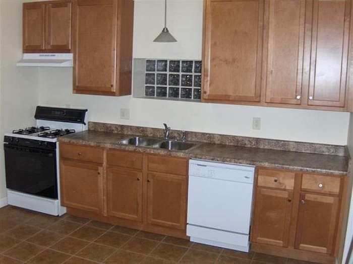 Kitchen with gas stove