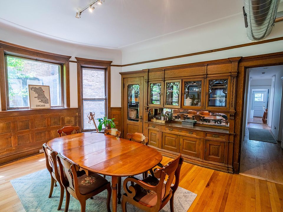 Grand dining room with built-in buffet