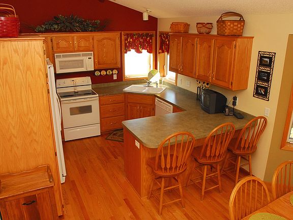 Kitchen with wood floors