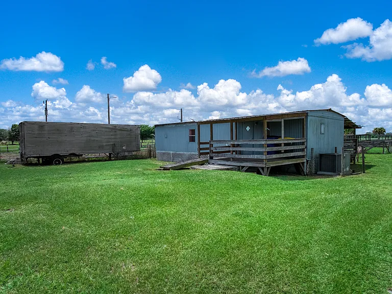 mobile home back view