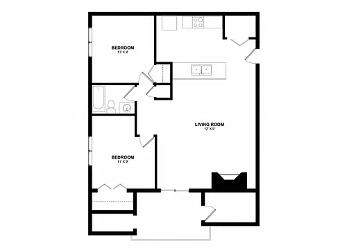 Floor plan 2x1 Medium
