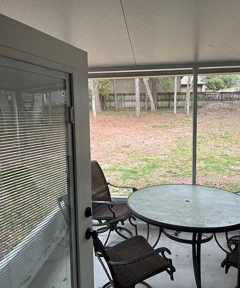 Backyard from family room doorway