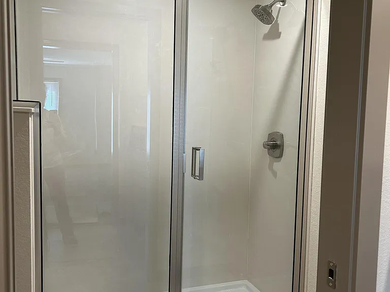 Large shower master bathroom