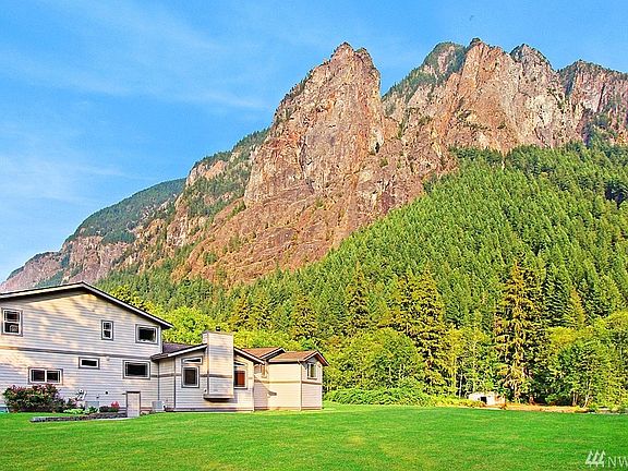 This view and gorgeous home is located just seven minutes from downtown North Bend