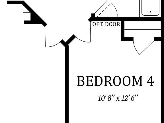 Second Floor Plan Optional Bedroom 4