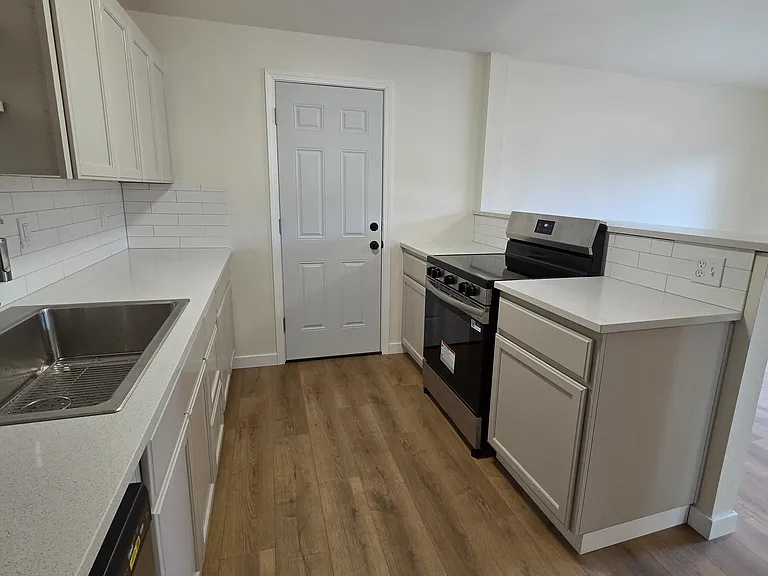 Entry into the garage off of the kitchen