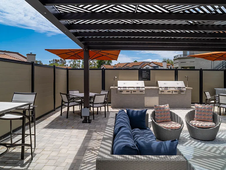 Outdoor Lounge with Grilling Area