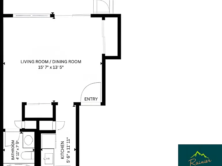 Studio l 327 sq ft l Rainier Gardens Studio l 327 sq ft l Rainier Gardens