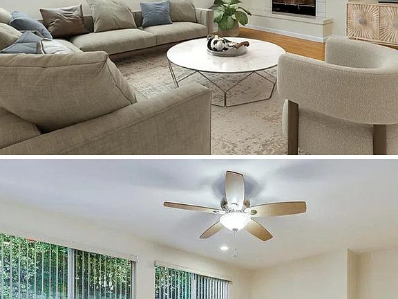 Family room adjacent to Kitchen, gas fireplace, lots of windows.