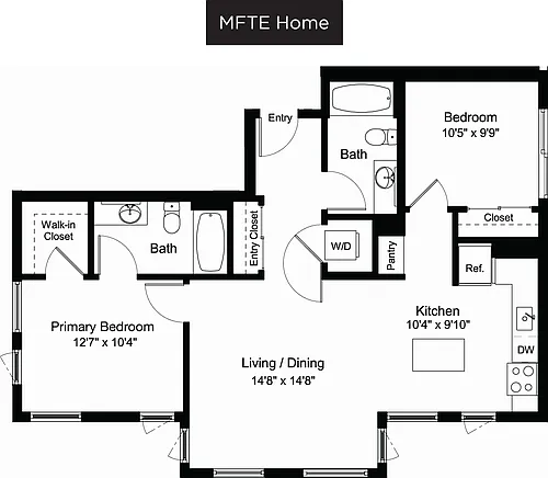Floor plan B1 MFTE