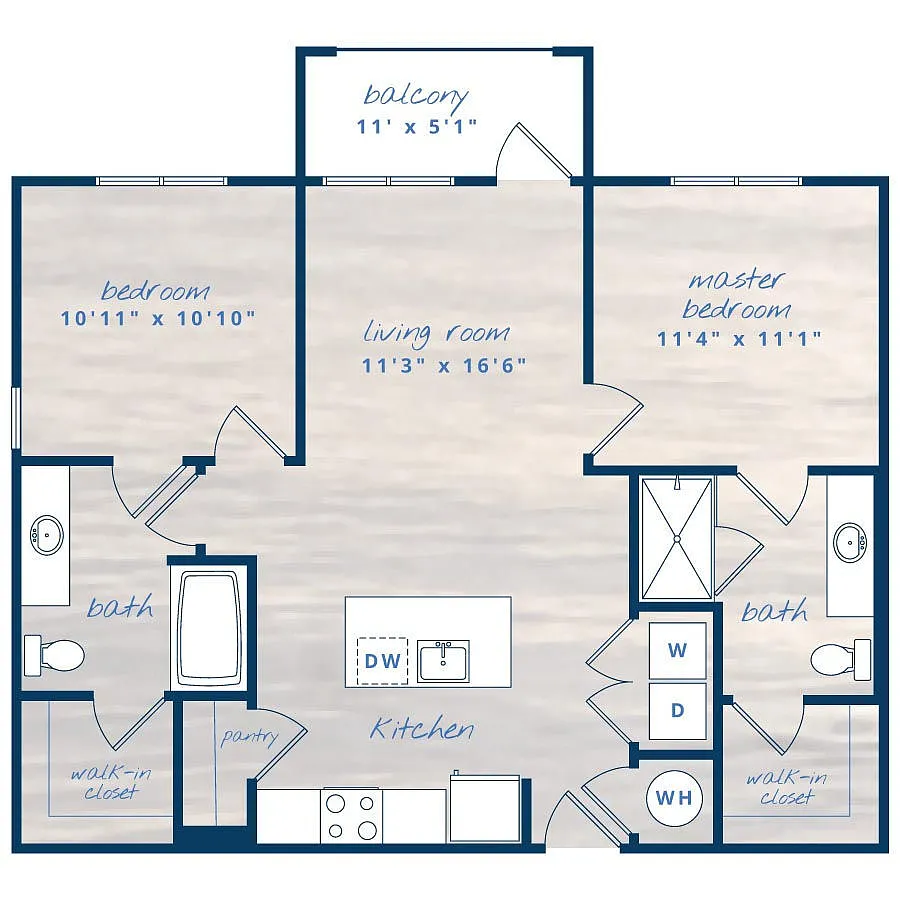 Floor plan 2X2 B1