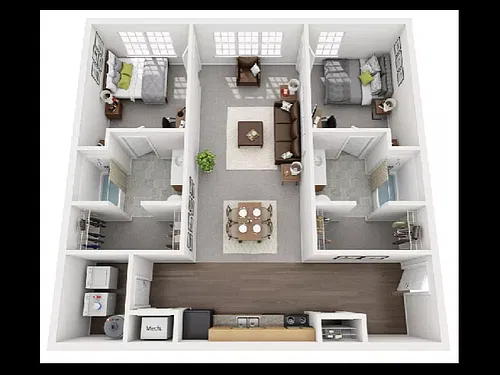 Floor plan 2x2 Standard