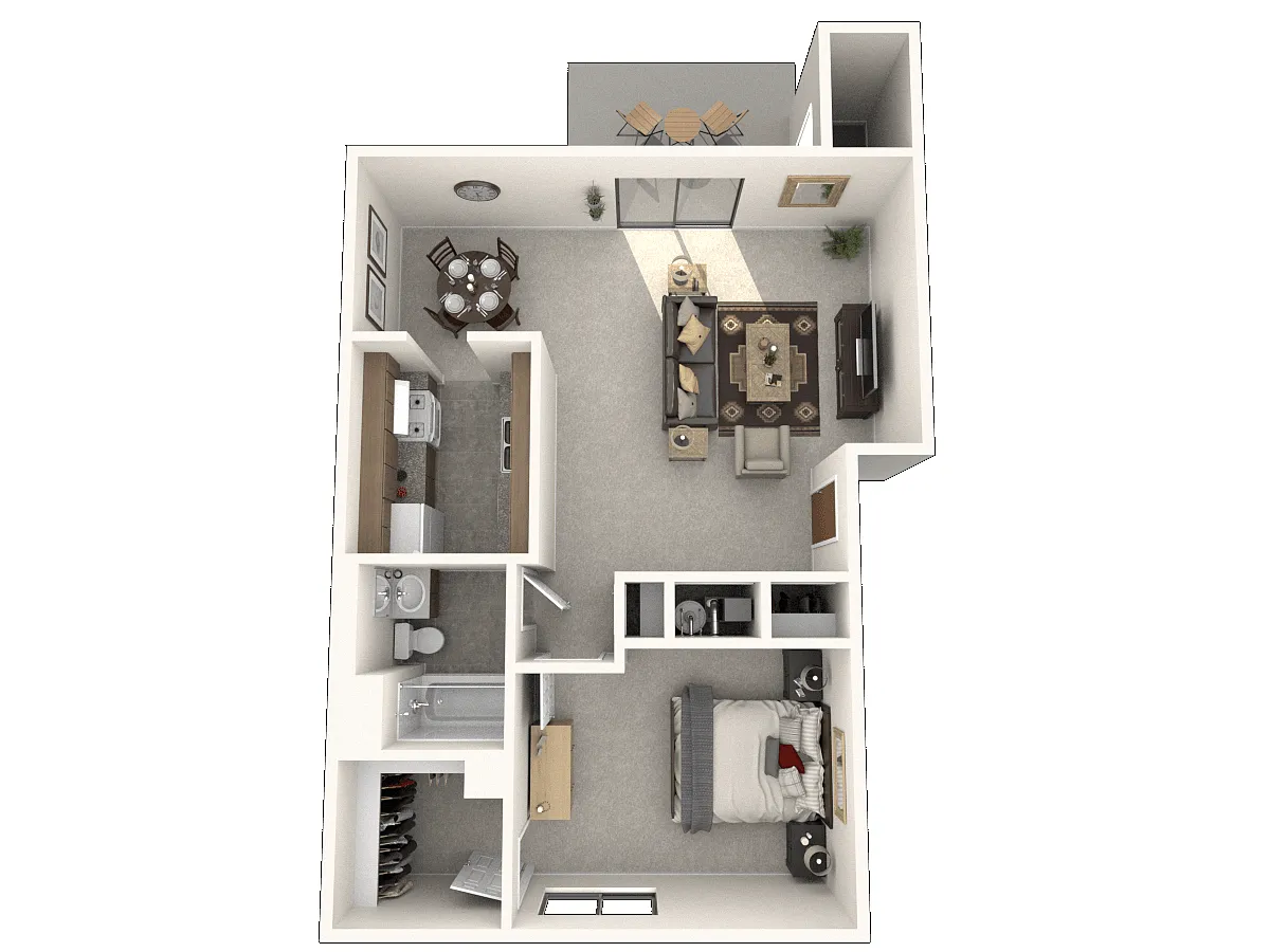 Floor plan 1 Bedroom Apartment