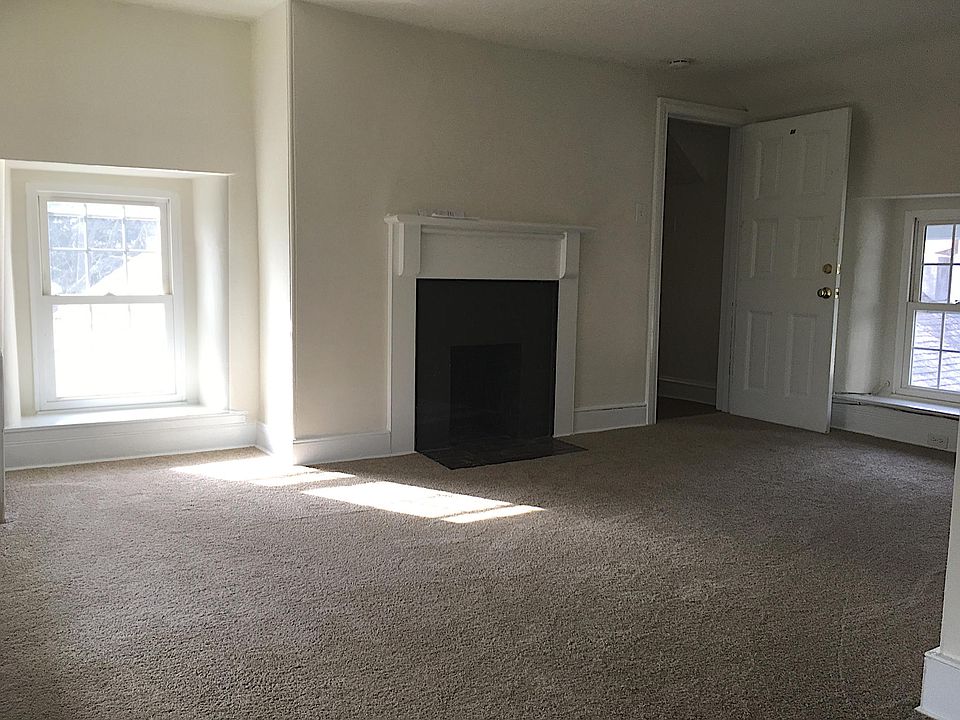 Family room with faux fireplace