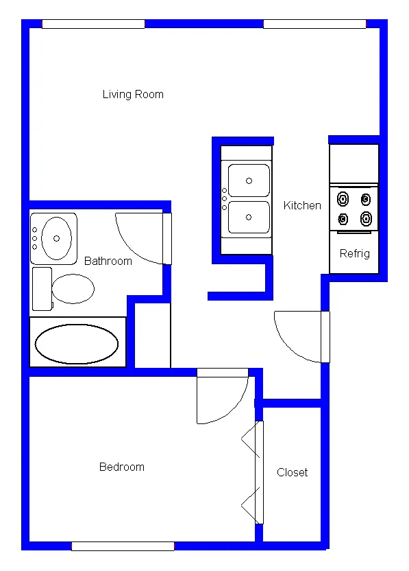 Floor plan One bedroom