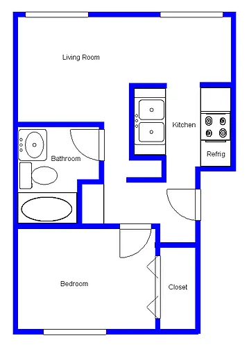 Floor plan One bedroom
