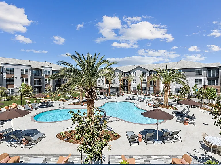 Dive in and cool off in the sparkling pool