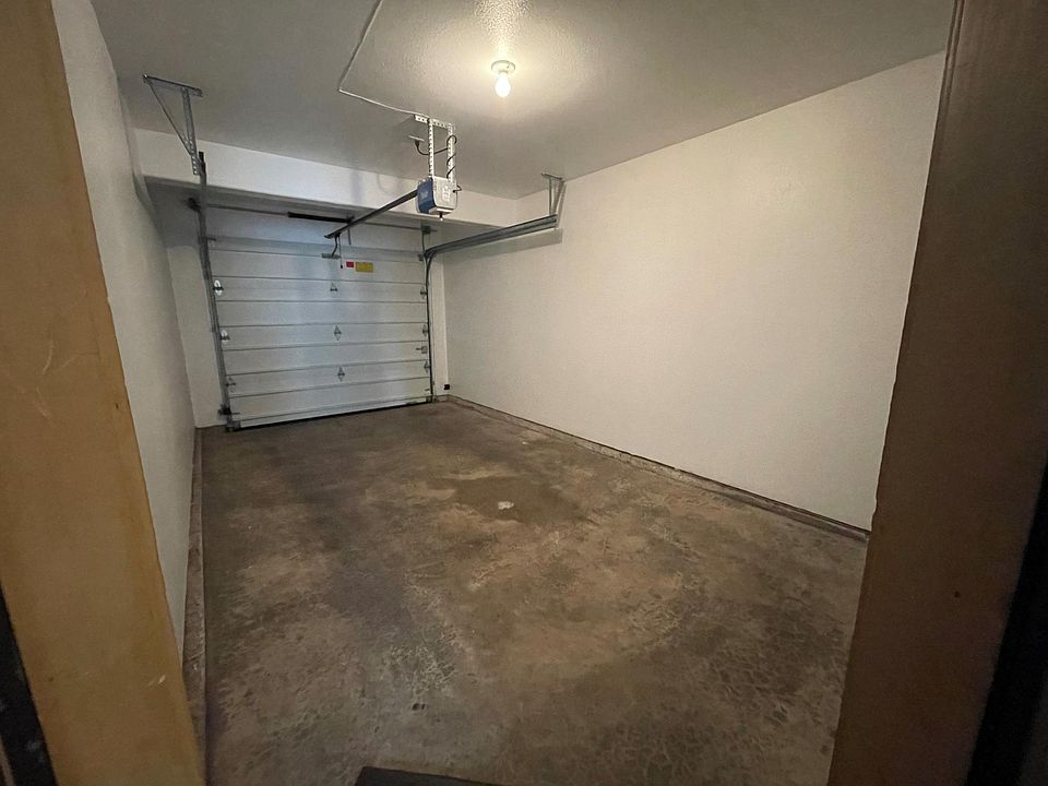 Attached finished garage