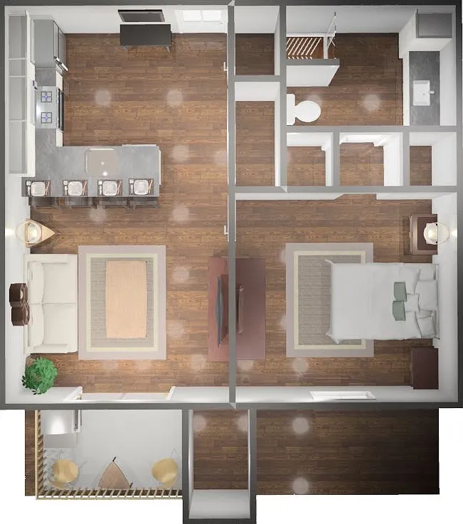1 bed, 680 sqft, $1,245 — Photo 3