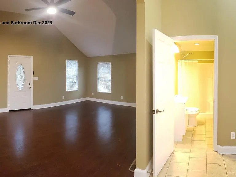 Livingroom and front bathroom 2023