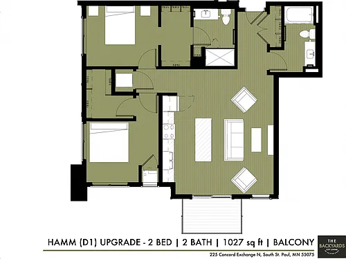 Floor plan The Backyards - Hamm (D1) - Upgrade