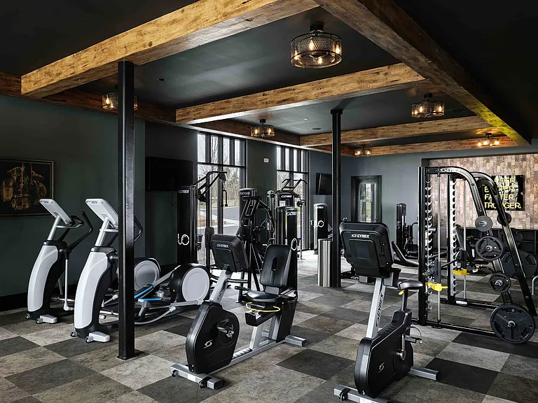State-of-the-art fitness center with cardio machines and free weights