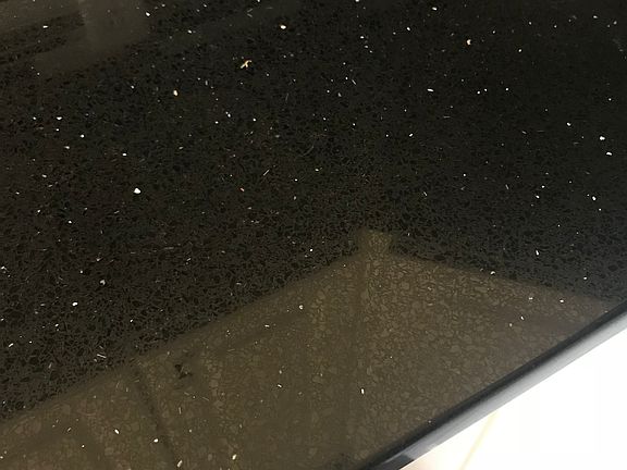 Quartz countertop in kitchen