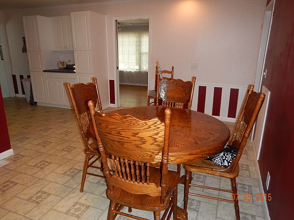 Open Dining With Fireplace