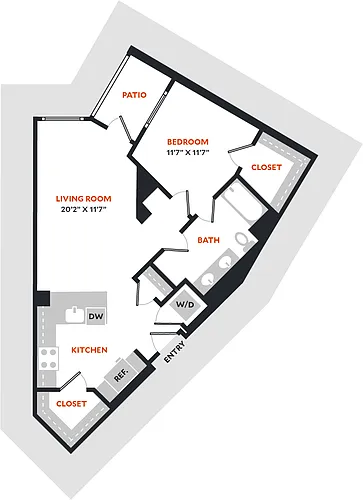Floor plan Plan 1B