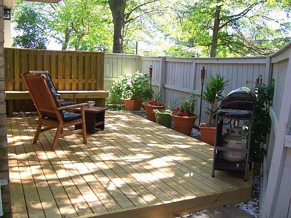 Patio (before fence repair)