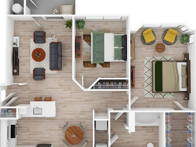 2 Bedroom | 1 Bath | 1057 SF 2 Bedroom | 1 Bath | 1057 SF
