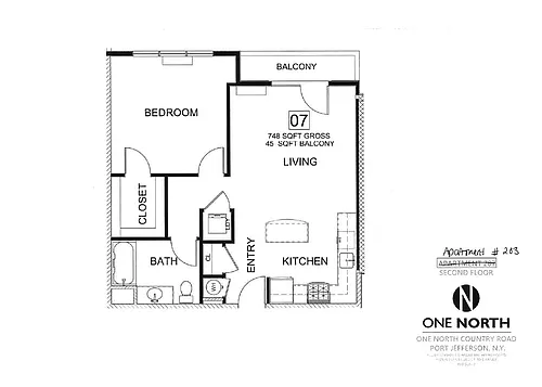 Floor plan One Bedroom C