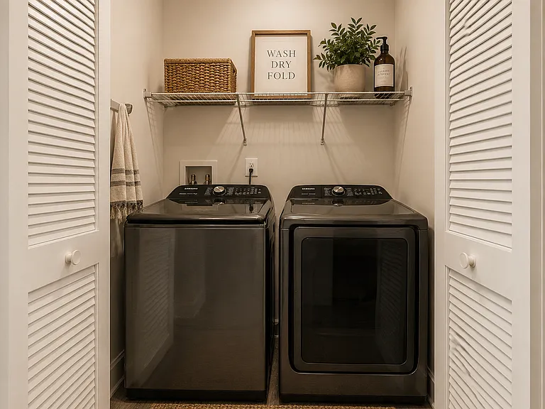 Washer and dryer (Photos are virtually staged)