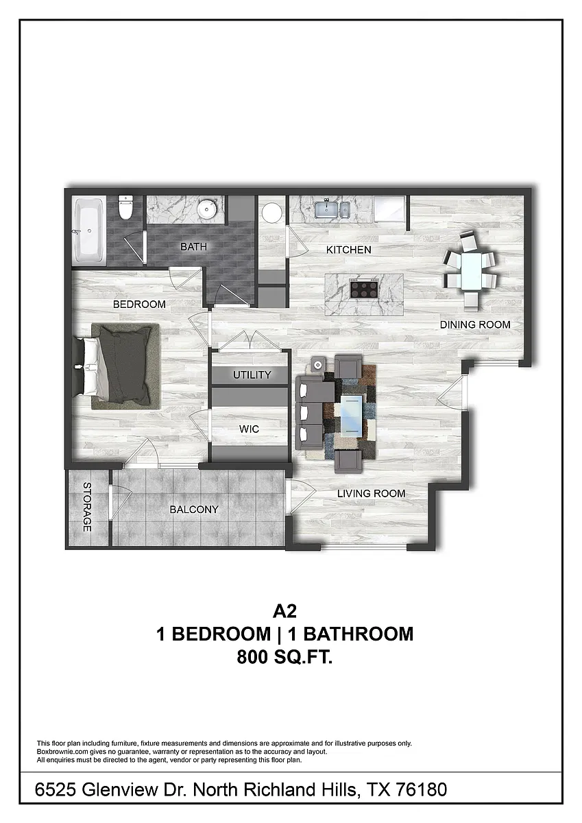 Floor plan 1 bdrm 1 bath