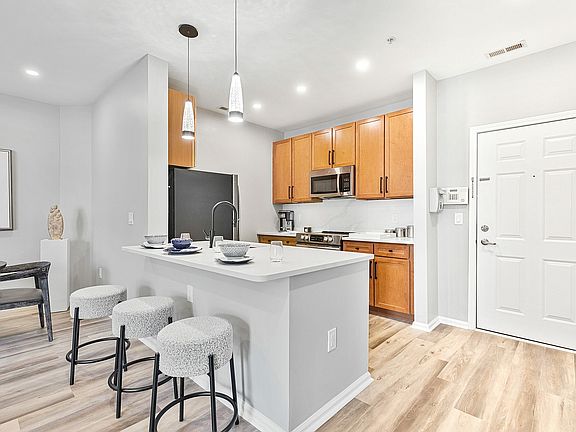 Experience the elegance of modern living with this stylish kitchen layout.
