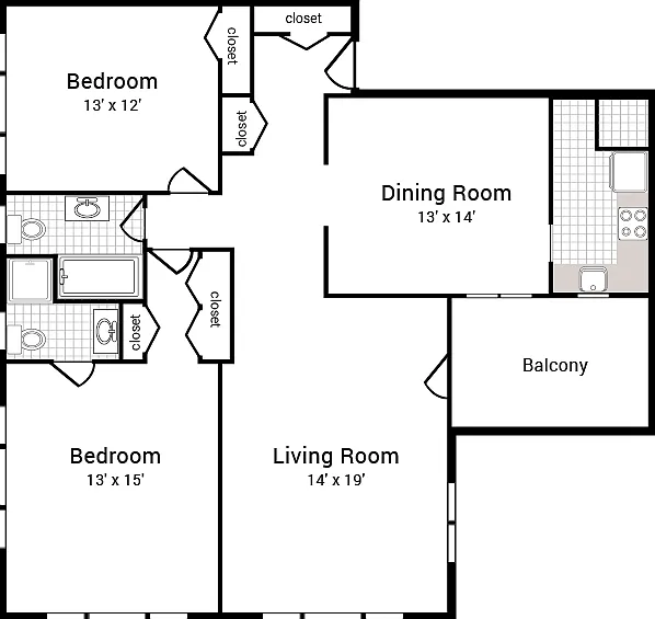 2 Bedroom | 2 Bathroom 2 Bedroom | 2 Bathroom